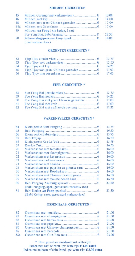 Afhaalmenu 2